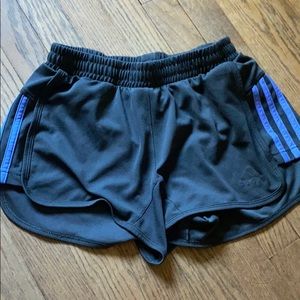 GREY AND PURPLE ADIDAS SHORTS